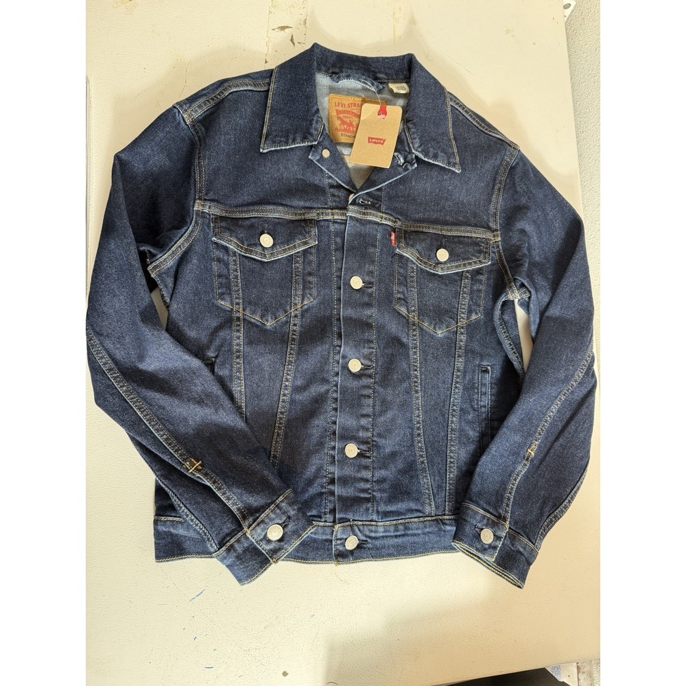 NWT NEW Levi's Trucker Jean Jacket Mens Small  S BLUE Denim Standard‎ Fit